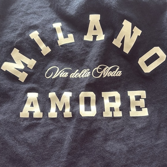 H&M Navy blue  Milano Amore T-Shirt - Picture 6 of 6